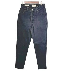 Vintage EXP Jeans By Express Tapered HighWaist Black Denim Pants Size 13/14 Rare